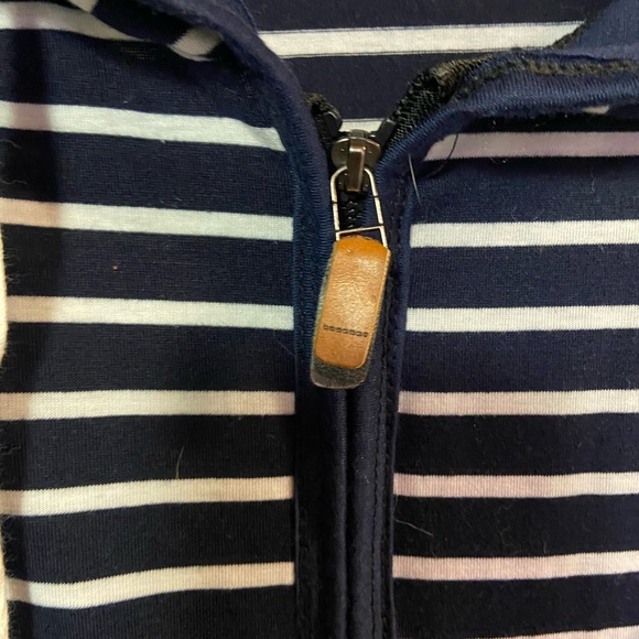 Mengsha Longsleeve striped hoodie ladies medium  full zip split kangaroo - Picture 6 of 6